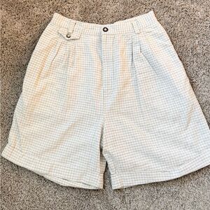 Rafaella Linen Cotton Gingham Shorts